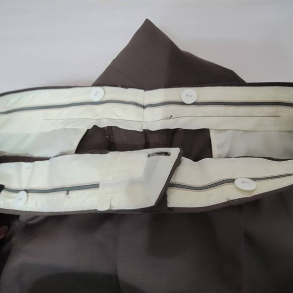 Vittorio St. Angelo Wool Suit 48R Two Piece 4 Button Single Breast Pleat No Vent - Picture 12 of 16